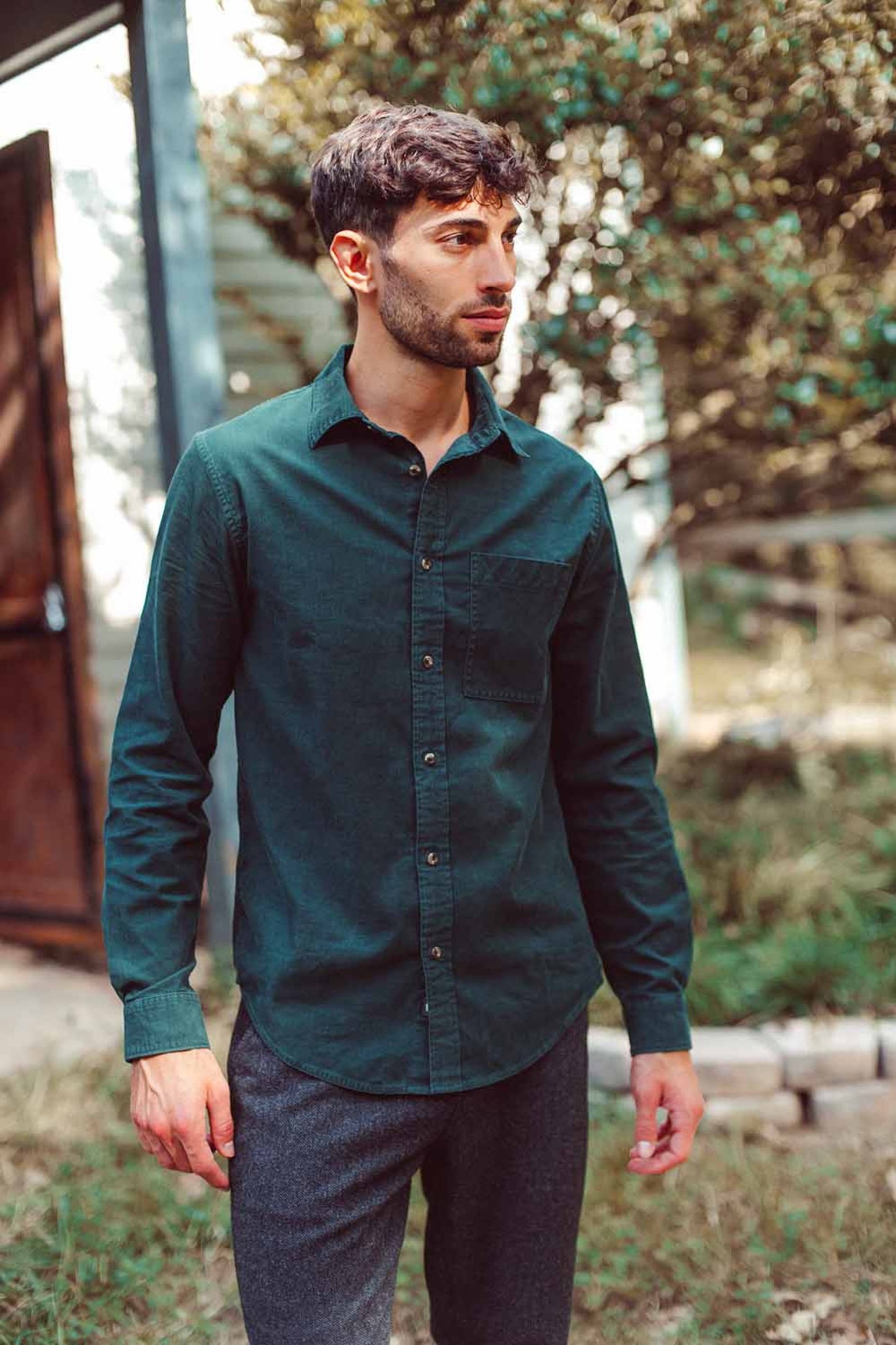 Men's Crest Cord Shirt