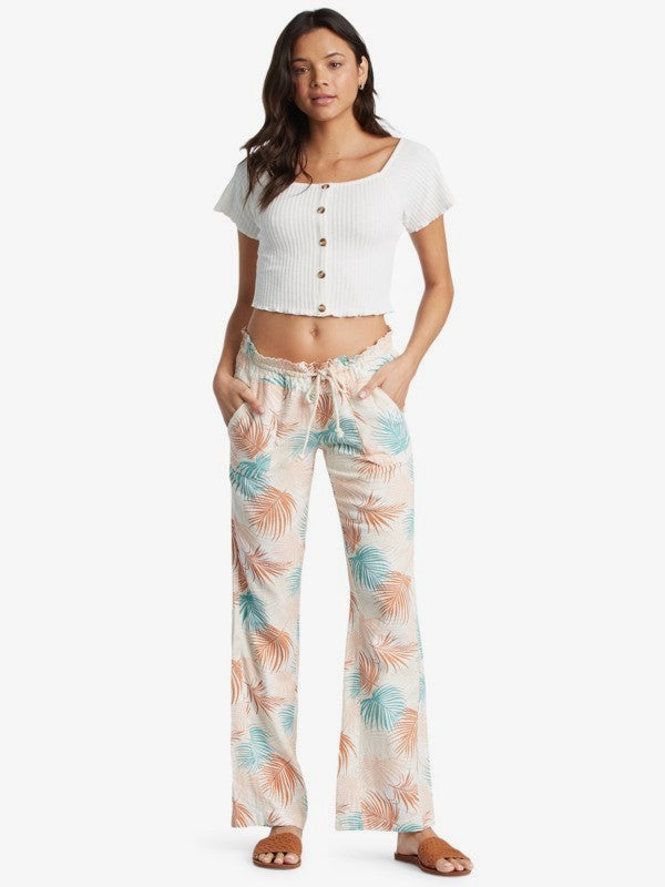 Women's Oceanside Pant Printed Elastic Waist Non-Denim Pants
